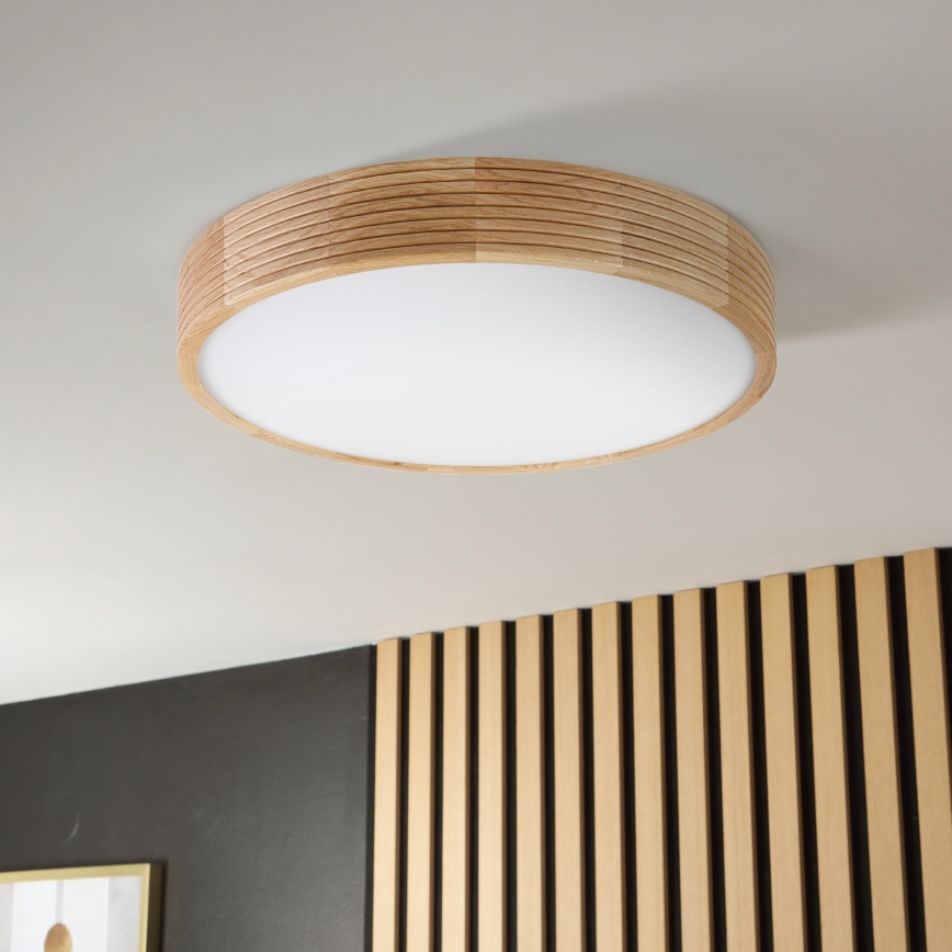 Brilagi - LED stropna svetilka CARVALHO MODERN 3xE27/60W/230V premer 47,5 cm hrast