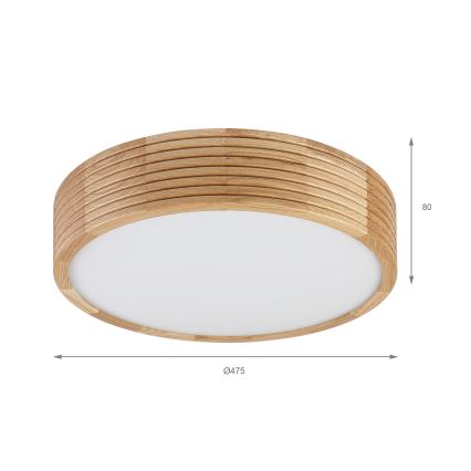 Brilagi - LED stropna svetilka CARVALHO MODERN 3xE27/60W/230V premer 47,5 cm hrast