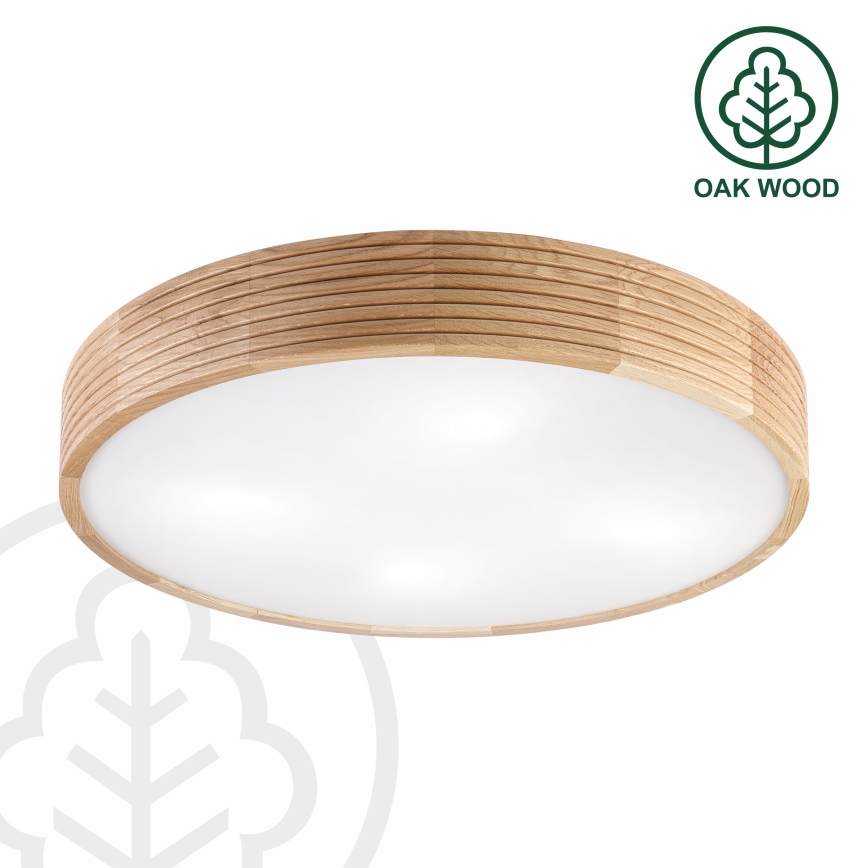 Brilagi - LED stropna svetilka CARVALHO MODERN 4xE27/60W/230V, hrast, premer 57,5 cm