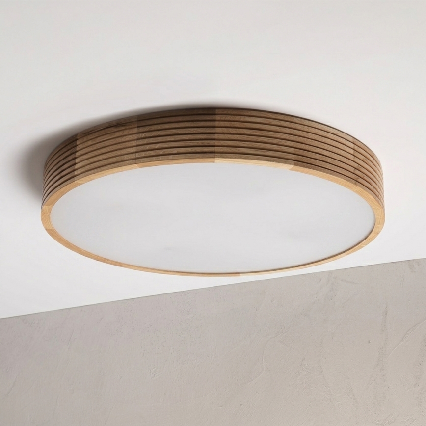 Brilagi - LED stropna svetilka CARVALHO MODERN 4xE27/60W/230V, hrast, premer 57,5 cm