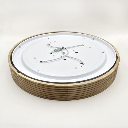 Brilagi - LED stropna svetilka CARVALHO MODERN 4xE27/60W/230V, hrast, premer 57,5 cm