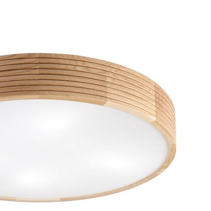 Brilagi - LED stropna svetilka CARVALHO MODERN 4xE27/60W/230V, hrast, premer 57,5 cm