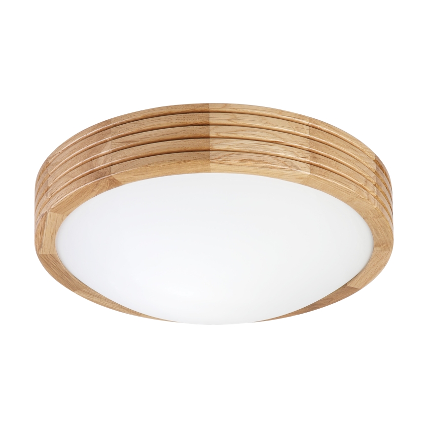 Brilagi - LED stropna svetilka CARVALHO MODERN SLIM 1xE27/60W/230V, premer 27,5 cm, hrast