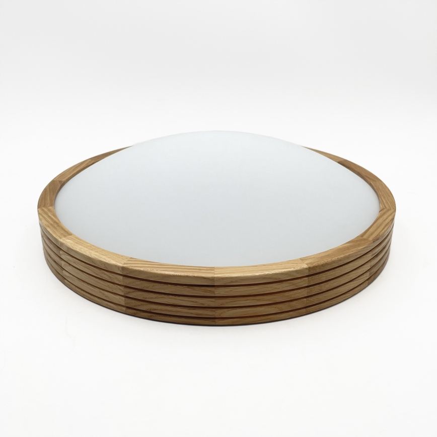Brilagi - LED stropno svetilo CARVALHO MODERN SLIM 2xE27/60W/230V Ø 37,5 cm hrast