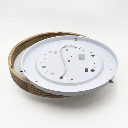 Brilagi - LED stropno svetilo CARVALHO MODERN SLIM 2xE27/60W/230V Ø 37,5 cm hrast