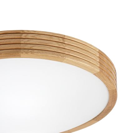 Brilagi - LED stropno svetilo CARVALHO MODERN SLIM 2xE27/60W/230V Ø 37,5 cm hrast