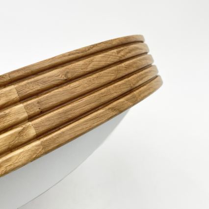 Brilagi - LED stropno svetilo CARVALHO MODERN SLIM 2xE27/60W/230V Ø 37,5 cm hrast