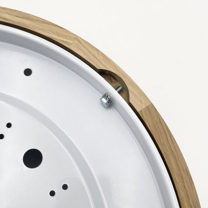 Brilagi - LED stropno svetilo CARVALHO MODERN SLIM 2xE27/60W/230V Ø 37,5 cm hrast