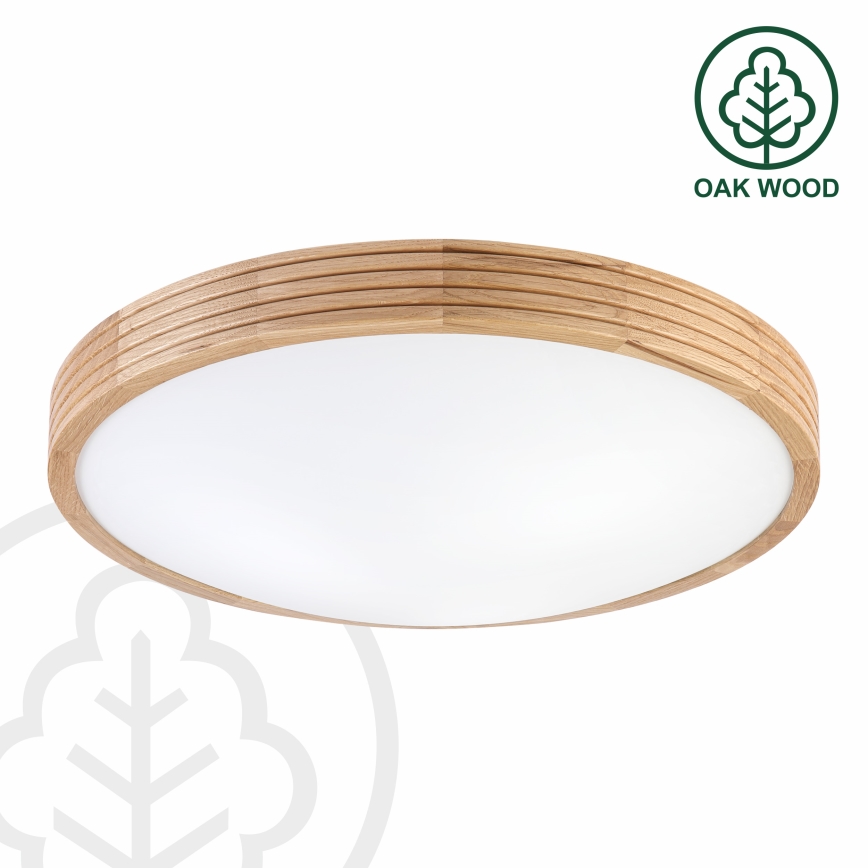 Brilagi - LED stropna svetilka CARVALHO MODERN SLIM 3xE27/60W/230V pr. 47,5 cm hrast
