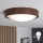 Brilagi - LED stropna svetilka CARVALHO SLIM 1xE27/15W/230V, hrast/oreh, Ø 27 cm