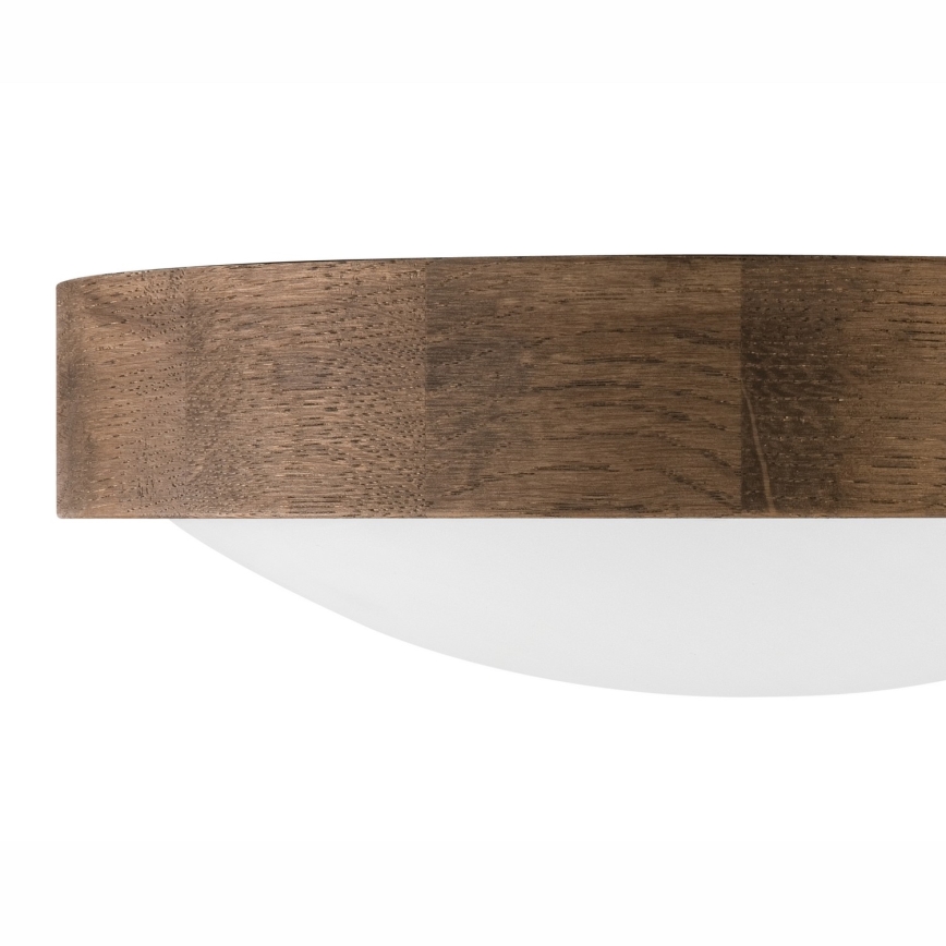 Brilagi - LED stropna svetilka CARVALHO SLIM 1xE27/15W/230V, hrast/oreh, Ø 27 cm