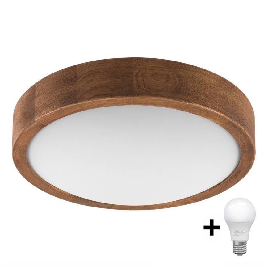 Brilagi - LED Stropna svetilka CARVALHO SLIM 1xE27/60W/230V hrast češnja pr. 27 cm