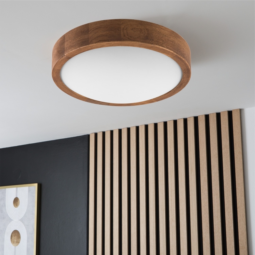 Brilagi - LED Stropna svetilka CARVALHO SLIM 1xE27/60W/230V hrast češnja pr. 27 cm