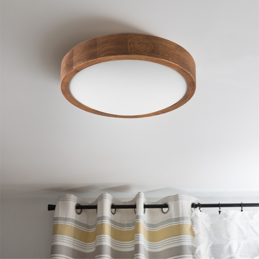 Brilagi - LED Stropna svetilka CARVALHO SLIM 1xE27/60W/230V hrast češnja pr. 27 cm