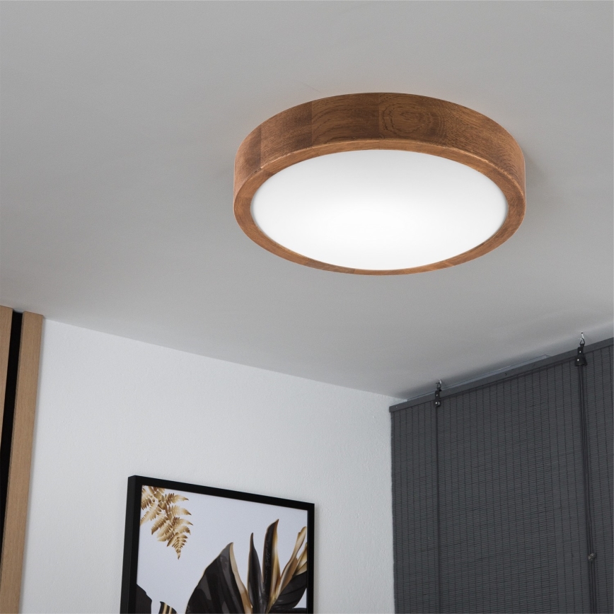 Brilagi - LED Stropna svetilka CARVALHO SLIM 1xE27/60W/230V hrast češnja pr. 27 cm