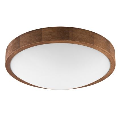 Brilagi - LED stropna svetilka CARVALHO SLIM 2xE27/15W/230V, hrast/češnja, Ø 37 cm