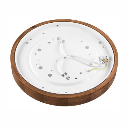 Brilagi - LED stropna svetilka CARVALHO SLIM 2xE27/15W/230V, hrast/češnja, Ø 37 cm