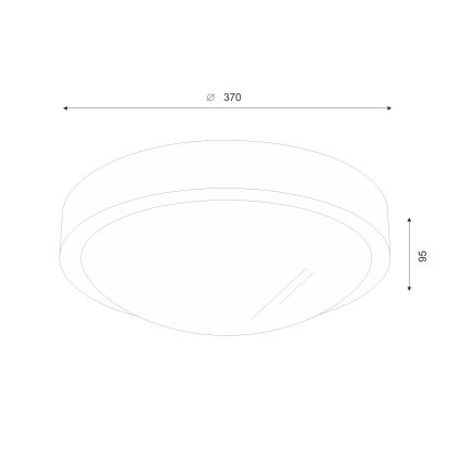 Brilagi - LED stropna svetilka CARVALHO SLIM 2xE27/15W/230V, hrast/češnja, Ø 37 cm