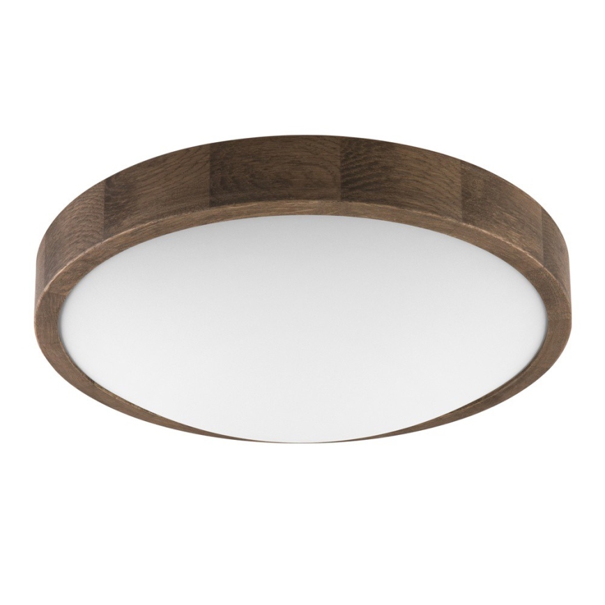 Brilagi - LED stropna svetilka CARVALHO SLIM 2xE27/15W/230V hrast/oreh, premer 37 cm