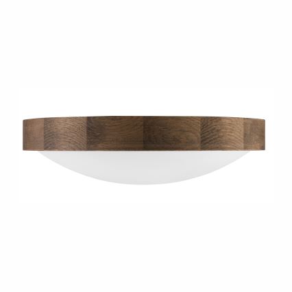 Brilagi - LED stropna svetilka CARVALHO SLIM 2xE27/15W/230V hrast/oreh, premer 37 cm