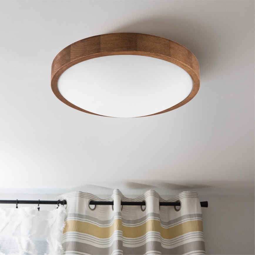 Brilagi - LED Stropna svetilka CARVALHO SLIM 2xE27/60W/230V hrast češnja pr. 37 cm