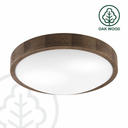 Brilagi - LED Stropna svetilka CARVALHO SLIM 2xE27/60W/230V hrast oreh pr. 37 cm