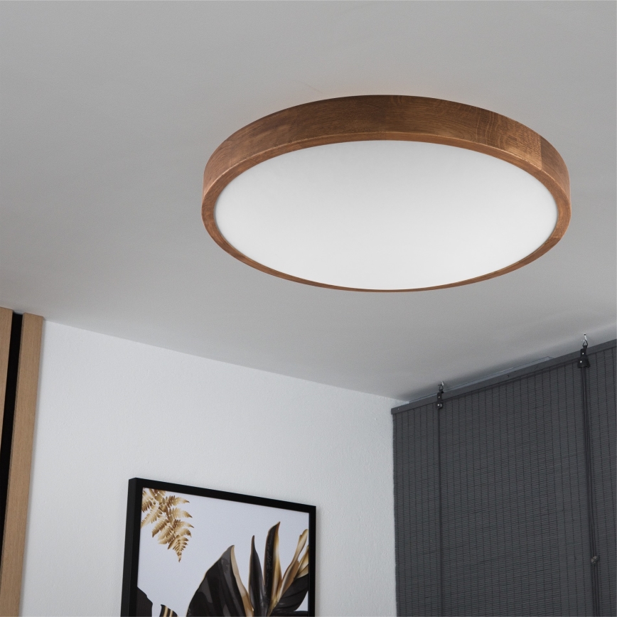 Brilagi - LED stropna svetilka CARVALHO SLIM 3xE27/15W/230V, hrast češnja, premer 47 cm