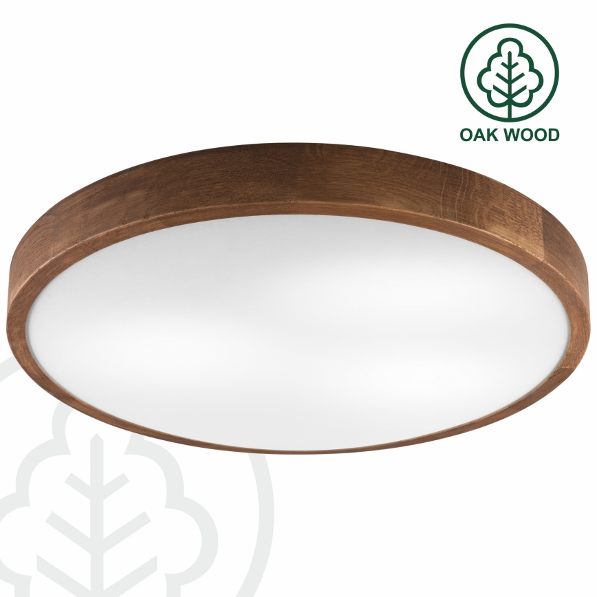 Brilagi - LED stropna svetilka CARVALHO SLIM 3xE27/15W/230V, hrast češnja, premer 47 cm