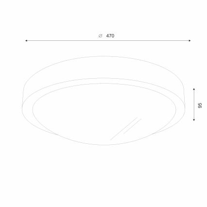 Brilagi - LED stropna svetilka CARVALHO SLIM 3xE27/15W/230V, hrast češnja, premer 47 cm