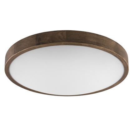 Brilagi - LED stropna svetilka CARVALHO SLIM 3xE27/15W/230V, hrast/oreh, premer 47 cm