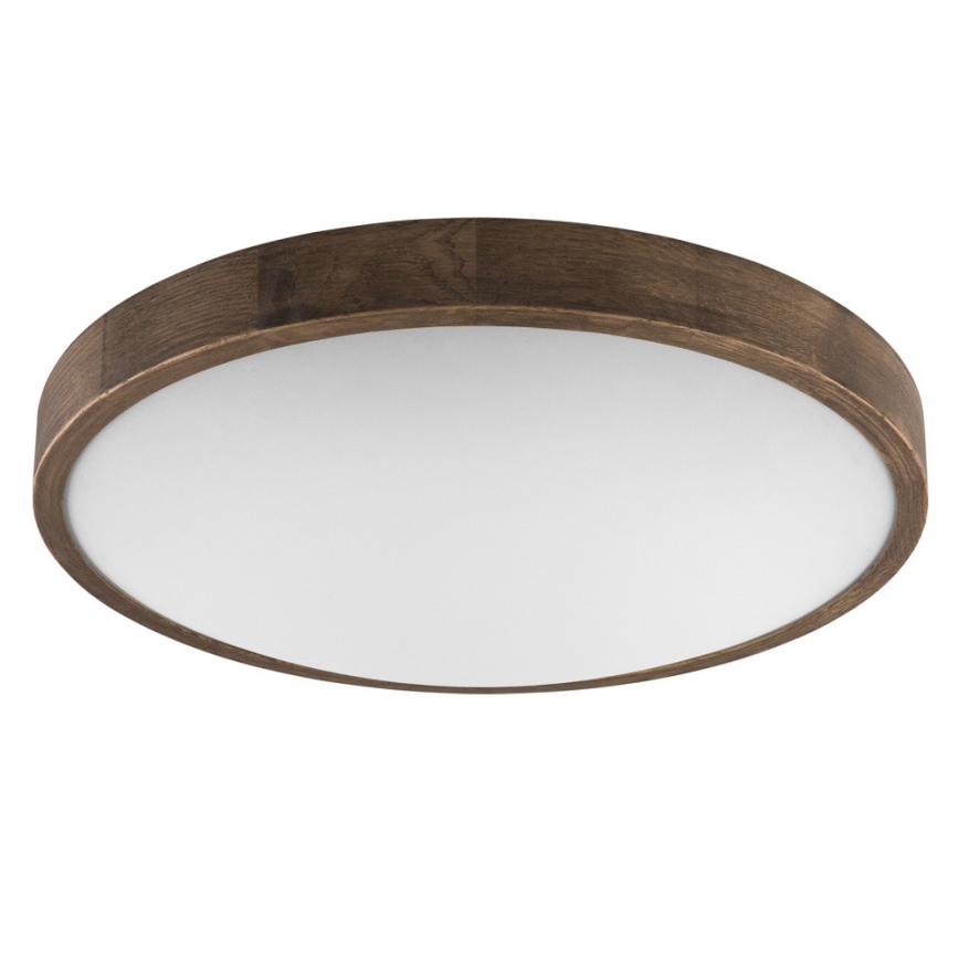 Brilagi - LED stropna svetilka CARVALHO SLIM 3xE27/15W/230V, hrast/oreh, premer 47 cm