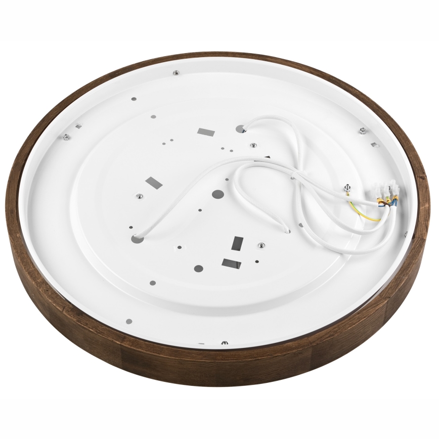 Brilagi - LED stropna svetilka CARVALHO SLIM 3xE27/15W/230V, hrast/oreh, premer 47 cm