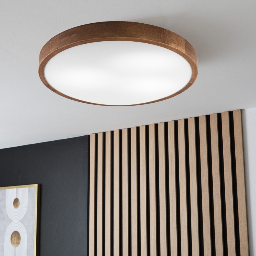 Brilagi - LED Stropna svetilka CARVALHO SLIM 3xE27/60W/230V hrast češnja pr. 47 cm