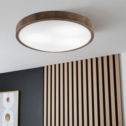 Brilagi - LED Stropna svetilka CARVALHO SLIM 3xE27/60W/230V hrast oreh pr. 47 cm