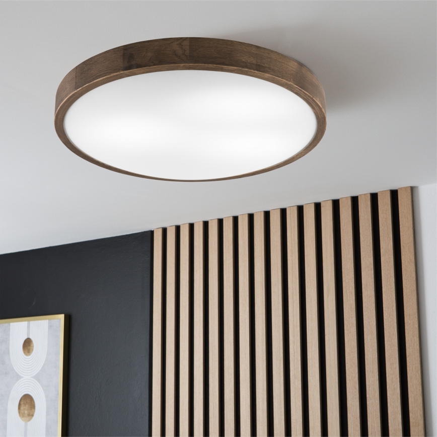 Brilagi - LED Stropna svetilka CARVALHO SLIM 3xE27/60W/230V hrast oreh pr. 47 cm