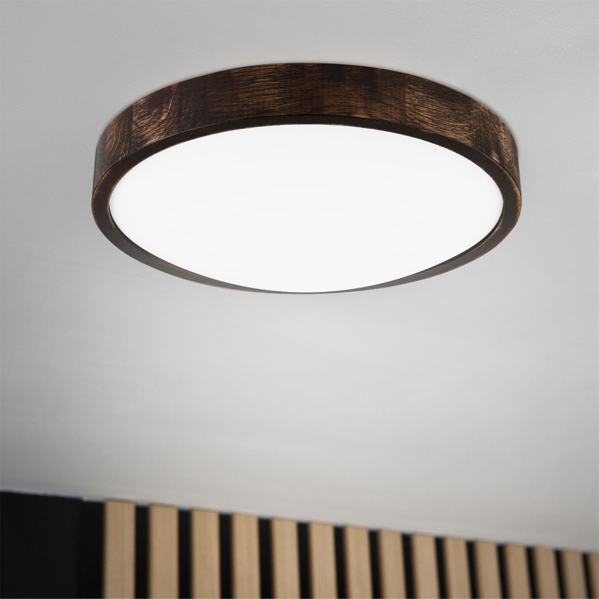 Brilagi - LED stropna svetilka CARVALHO SLIM SMOKEY LED/36W/230V, hrast, premer 37,5 cm
