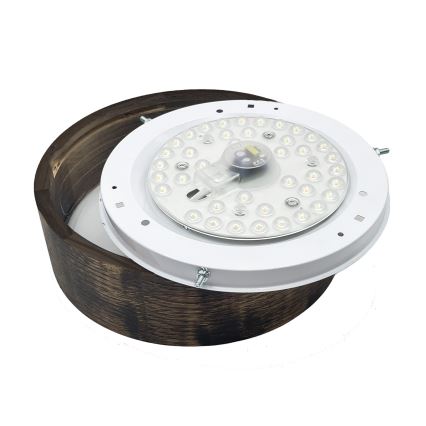 Brilagi - LED stropna svetilka CARVALHO SMOKEY LED/20W/230V, hrast, Ø 27,5 cm