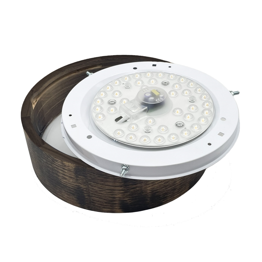 Brilagi - LED stropna svetilka CARVALHO SMOKEY LED/20W/230V, hrast, Ø 27,5 cm