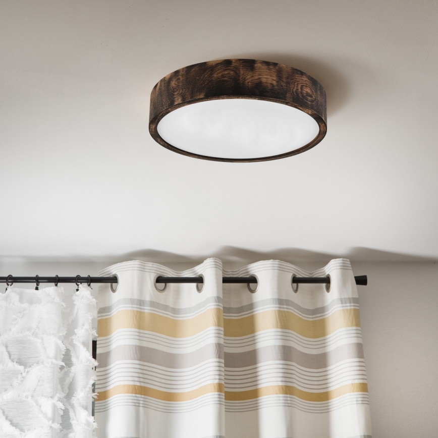 Brilagi - LED stropna svetilka CARVALHO SMOKEY LED/36W/230V, hrast, premer 37,5 cm