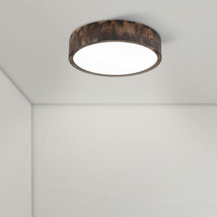 Brilagi - LED stropna svetilka CARVALHO SMOKEY LED/36W/230V, hrast, premer 37,5 cm