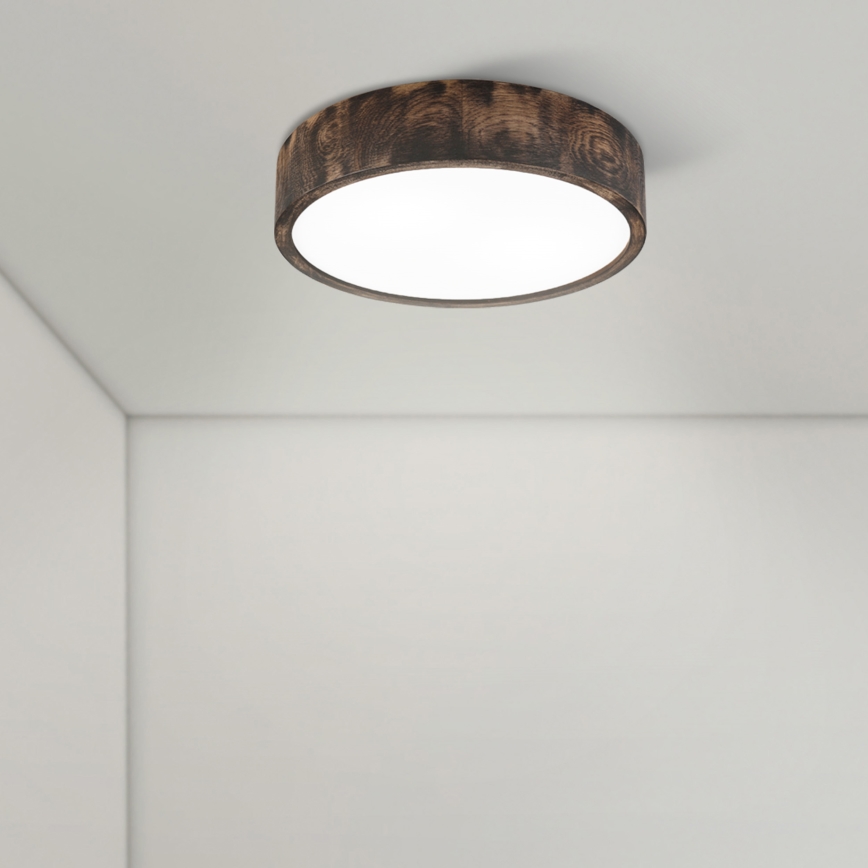 Brilagi - LED stropna svetilka CARVALHO SMOKEY LED/36W/230V, hrast, premer 37,5 cm