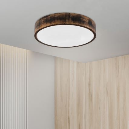 Brilagi - LED stropna svetilka CARVALHO SMOKEY LED/36W/230V hrast, premer 47,5 cm