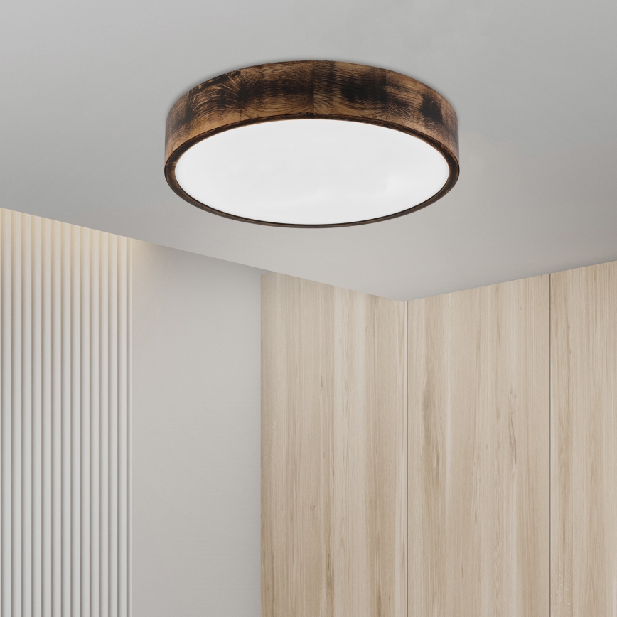 Brilagi - LED stropna svetilka CARVALHO SMOKEY LED/36W/230V hrast, premer 47,5 cm