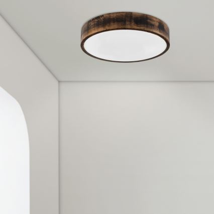 Brilagi - LED stropna svetilka CARVALHO SMOKEY LED/36W/230V hrast, premer 47,5 cm