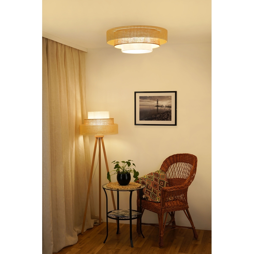 Brilagi - LED Stropna svetilka CEDAR LUNETA LED/26W/230V bež/rjava/krem barva