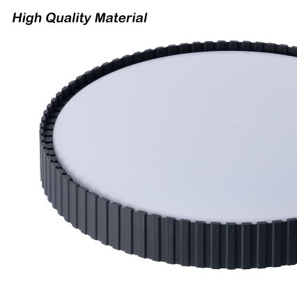 Brilagi - LED zatemnjiva stropna svetilka CORVO LED/54W/230V 3000-6000K črna premer 40 cm + daljinski upravljalnik