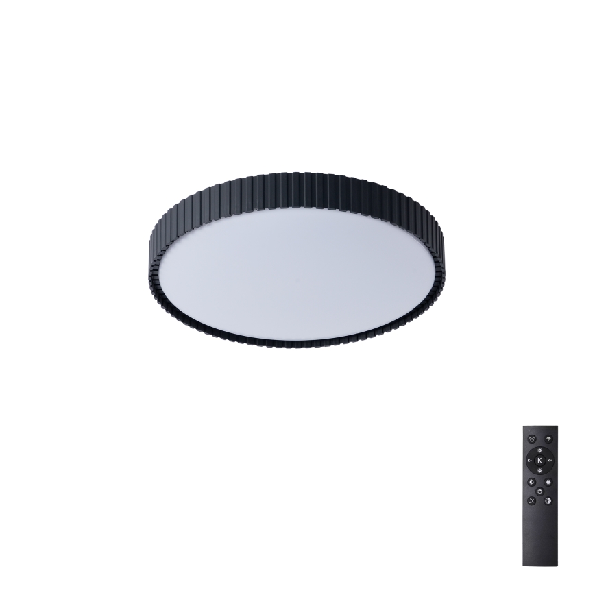Brilagi - LED zatemnjiva stropna svetilka CORVO LED/54W/230V 3000-6000K črna premer 40 cm + daljinski upravljalnik