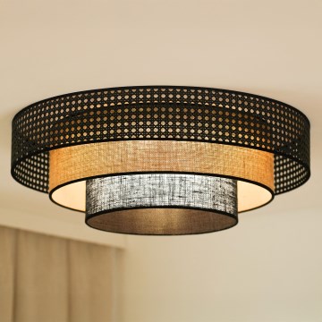 Brilagi - LED Stropna svetilka DAKOTA LUNETA LED/12W/230V pr. 60 cm 3000K/4000K/6400K črna/bež