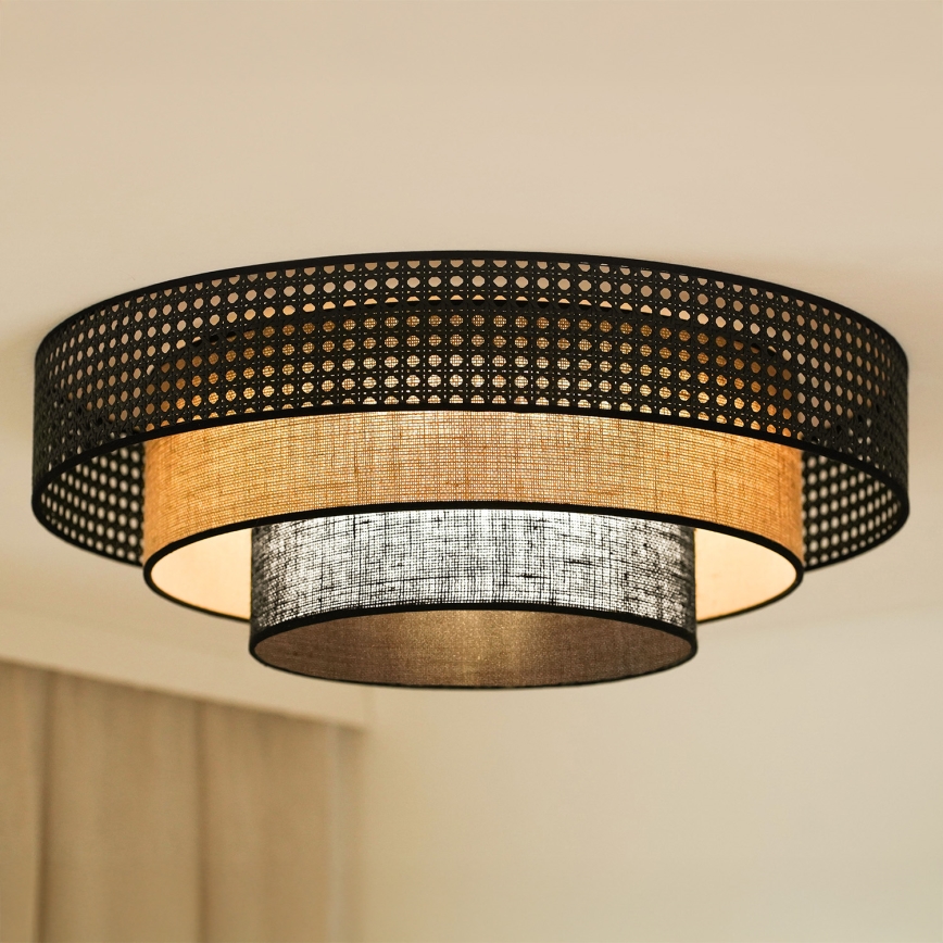 Brilagi - LED Stropna svetilka DAKOTA LUNETA LED/12W/230V pr. 60 cm 3000K/4000K/6400K črna/bež