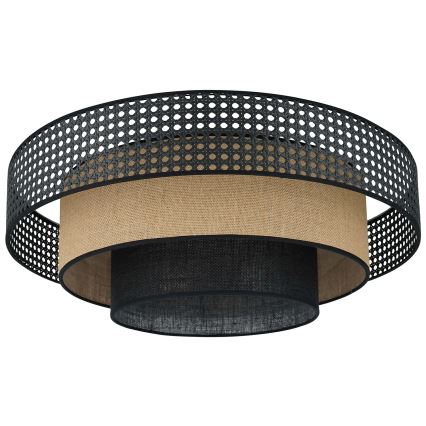 Brilagi - LED Stropna svetilka DAKOTA LUNETA LED/12W/230V pr. 60 cm 3000K/4000K/6400K črna/bež